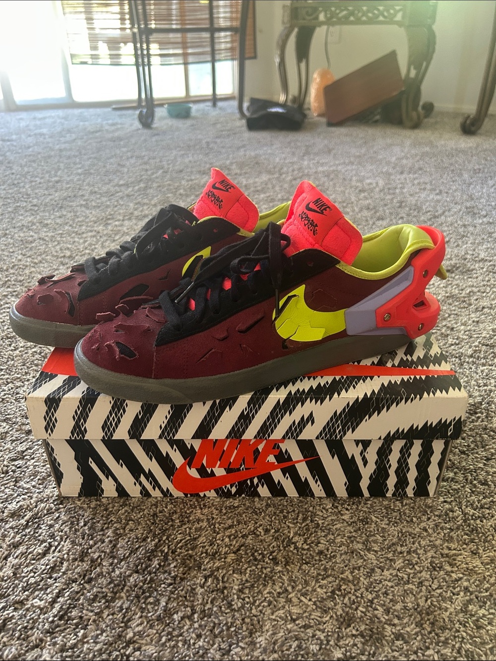 Nike Blazer Low Acronym Night Maroon